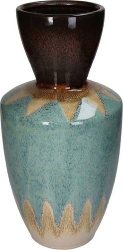 Bomont Collection Vase Stoneware Blue 18x18x37cm Blauw