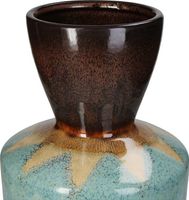 Vase Stoneware Blue 18x18x37cm Blauw