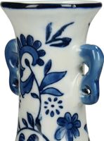 Vase Porcelain Blue 10x10xcm Blauw