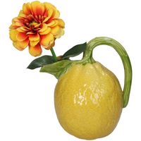 Vase Lemon Fine Earthenware Yellow 17.5x13.5x19.5c Geel