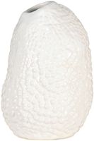 Vase Fine Earthenware White 10x10x15cm Wit