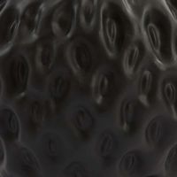 Vaas deco Strawberry mat zwart 15x14.5x14.5 Zwart