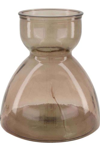 Bomont Collection Vase Recycled glass 21,5x23cm Bruin