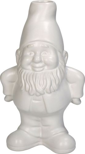 Bomont Collection Vase Gnome Fine Earthenware Matt White 10.5x7.6x17 Wit
