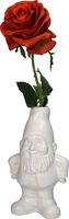 Vase Gnome Fine Earthenware Matt White 10.5x7.6x17 Wit