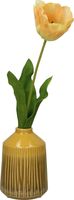 Vase Fine Earthenware Yellow 12.7x12.7x17.8cm Geel