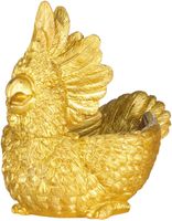 Decorative bowl cockatoo, gold polyresin, 20x13x18 Geel