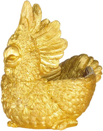 Bomont Collection Decorative bowl cockatoo, gold polyresin, 20x13x18 Geel