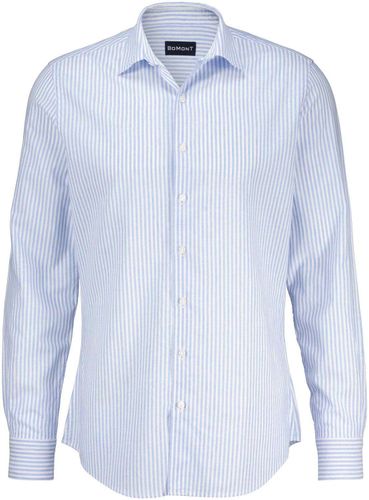 Bomont BMT 4S21082-1 linen/cotton overhemd glx Blauw