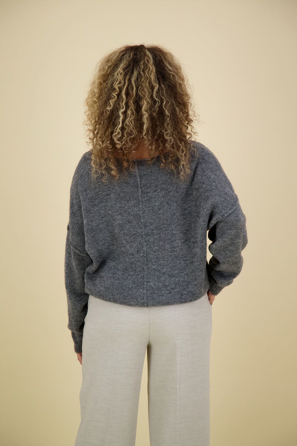 Bomont Pullover Mik Mohair Grijs