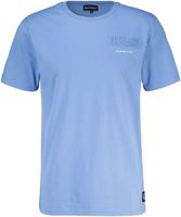 Adult embossed t-shirt Zeeland klein logo Blauw