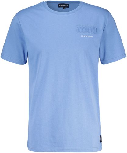 Bomont Adult embossed t-shirt Zeeland klein logo Blauw