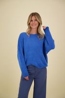 Pullover Mik Mohair Blauw