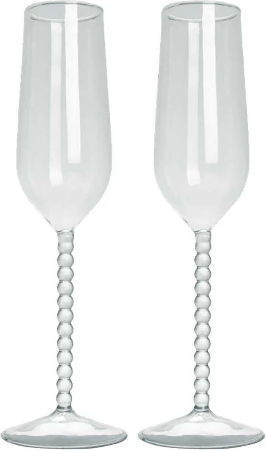 2 x Champagneglas Bubbel 200ml Wit  2 x Champagneglas Bubbel 200ml Wit