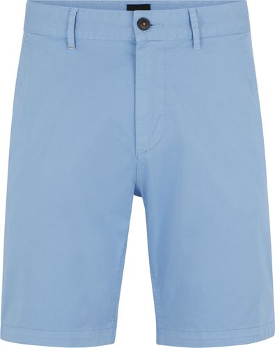 Boss Orange Chino-slim-Shorts Blauw