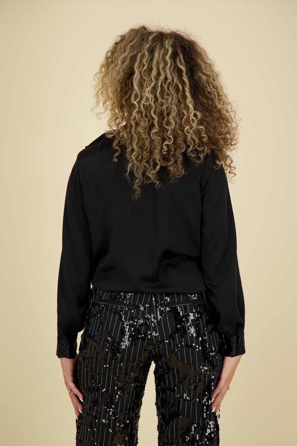 Scotch & Soda Top Bown Neck Zwart Scotch & Soda Top Bown Neck Zwart