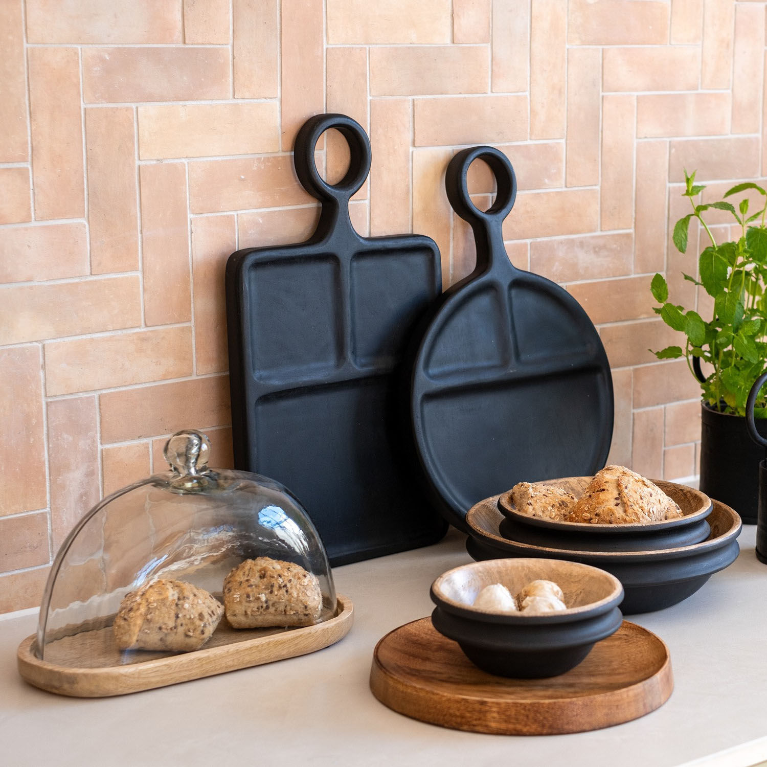 Bomont Collection Schaal Zennip M Bruin Bomont Collection Schaal Zennip M Bruin