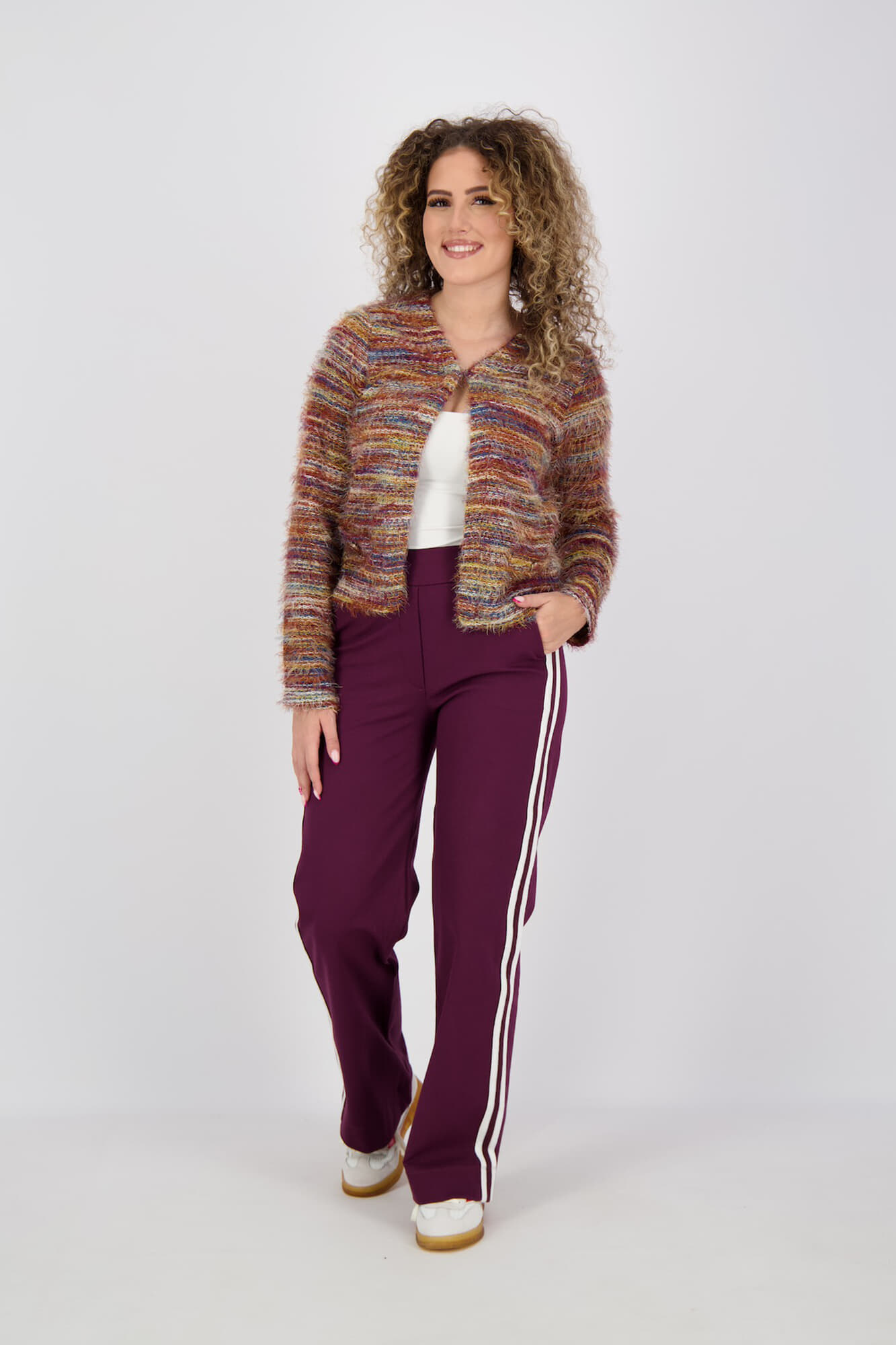 Enjoy Broek Bordeaux Rood Enjoy Broek Bordeaux Rood