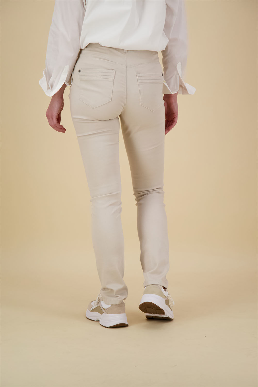 Enjoy Broek Superstretch Lang Crème Enjoy Broek Superstretch Lang Crème