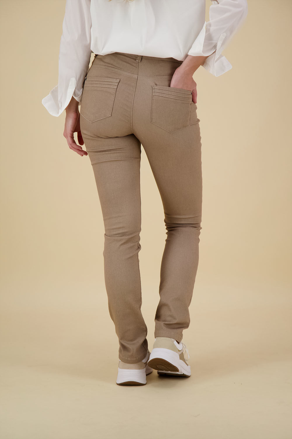 Enjoy Broek  5-Pocket Superstretch Lang Zand Enjoy Broek  5-Pocket Superstretch Lang Zand