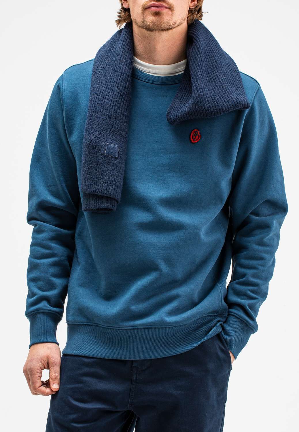 Butcher Of Blue Sweater Army Goes Crew Blauw