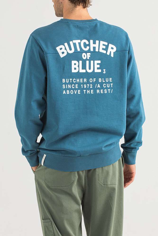 Butcher Of Blue Sweater Fresco Blauw