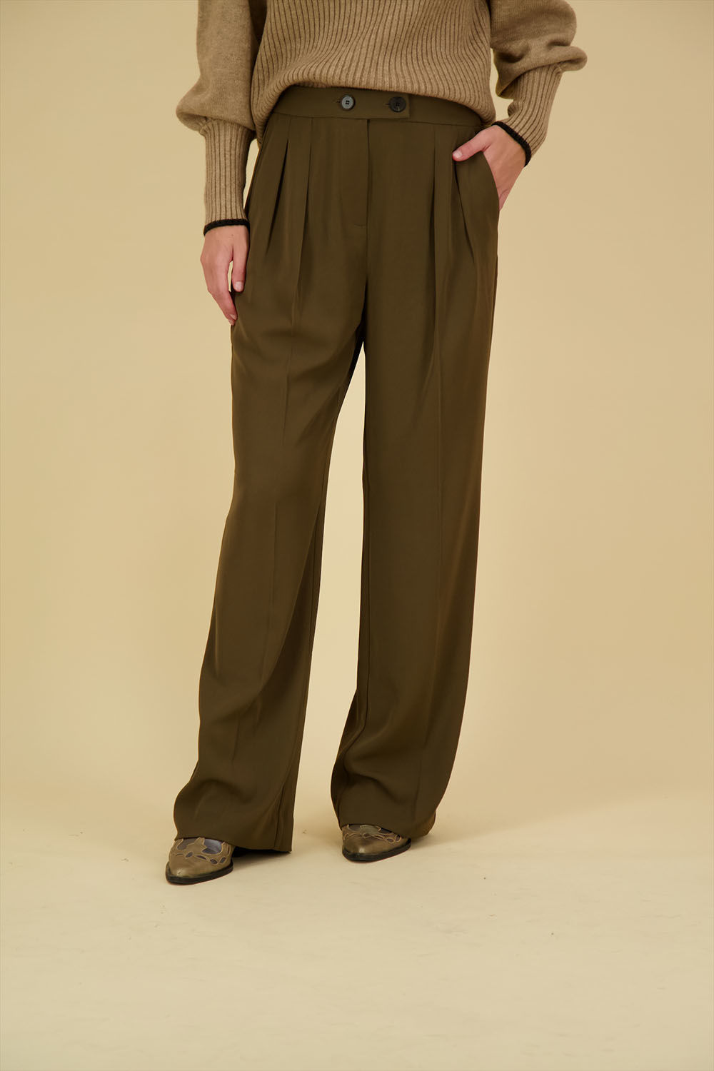 Co'couture Broek Cadeau Bruin Co'couture Broek Cadeau Bruin