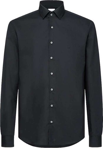 Calvin Klein polpin structure slim shirt Zwart