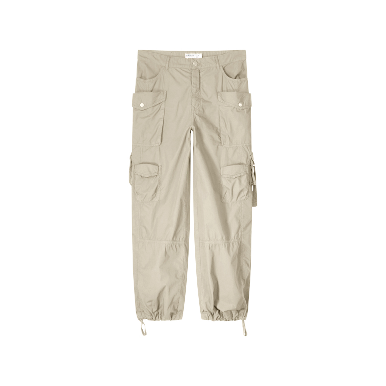 Summum Cargobroek Crisply Plain Weave Beige Summum Cargobroek Crisply Plain Weave Beige