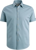 Short Sleeve Shirt Twill Jersey 2 Blauw