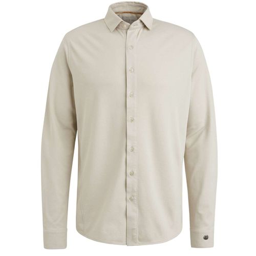 Cast Iron Long Sleeve Shirt CF Tec 2 Tone In Beige