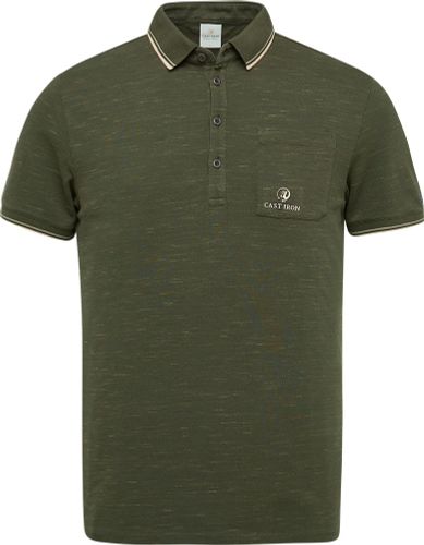 Cast Iron Short sleeve polo injected cotton Groen
