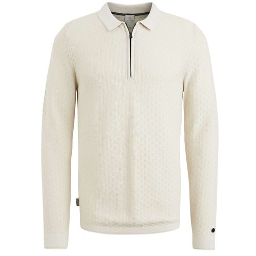 Cast Iron Long sleeve polo cotton modal Grijs