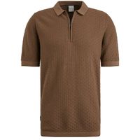 Short sleeve polo cotton modal Bruin