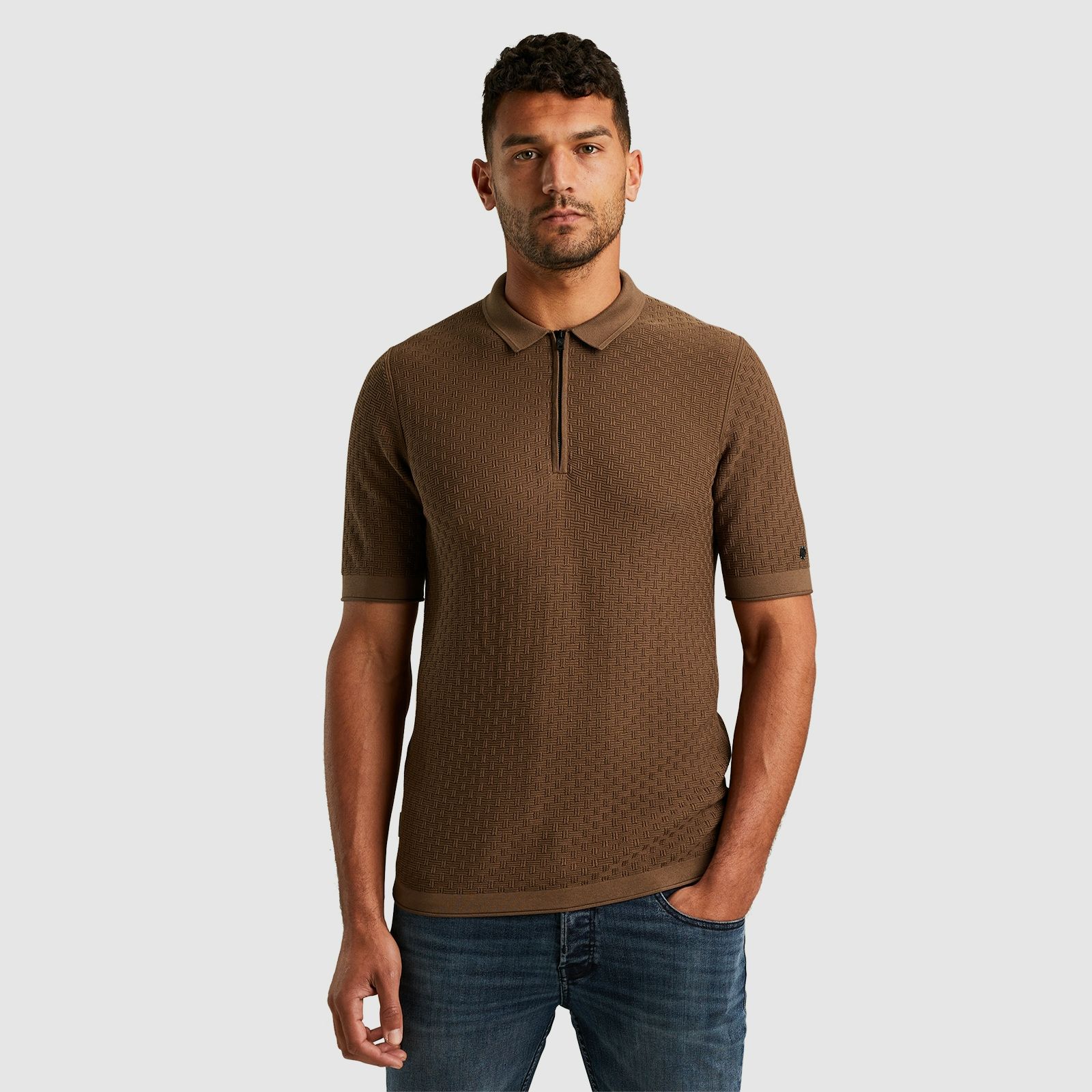 Cast Iron Poloshirt Bruin