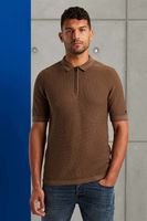 Short sleeve polo cotton modal Bruin