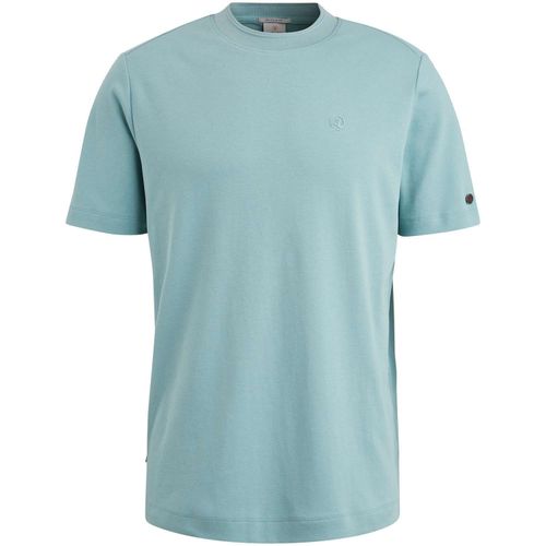 Cast Iron Short sleeve r-neck regular fit in Blauw