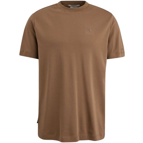 Cast Iron Short sleeve r-neck regular fit in Bruin