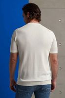 Short sleeve r-neck cotton modal Wit