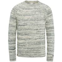 Crewneck cotton structure solid Beige