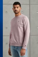 Long sleeve r-neck twill Paars