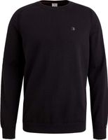 Crewneck essential cotton stretch Zwart