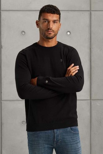 Cast Iron Crewneck essential cotton stretch Zwart