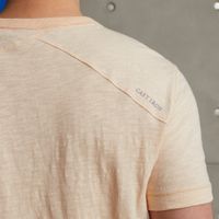 Short sleeve r-neck cotton slub Oranje