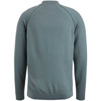 Mock neck cotton acrylic crewneck Groen