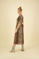 Jurk DR LEOPARD MIDI Bruin