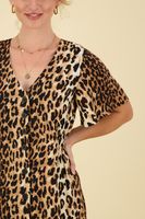 Jurk DR LEOPARD MIDI Bruin