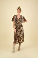 Jurk DR LEOPARD MIDI Bruin