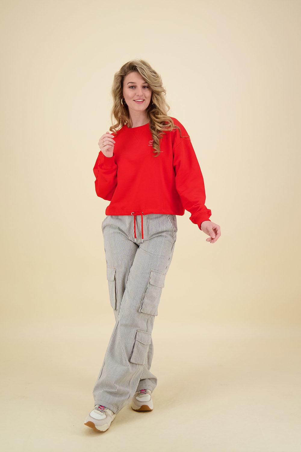 Co'couture Sweater Cropped Rood Co'couture Sweater Cropped Rood