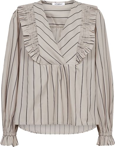 Co'couture Blouse Ivana Smock Frill Beige